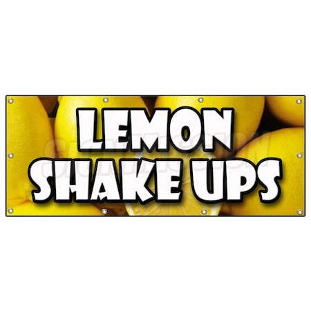 Signmission LEMON SHAKE UPS BANNER SIGN icy cold fresh refreshing ice lemonade B-96 Lemon Shake Ups